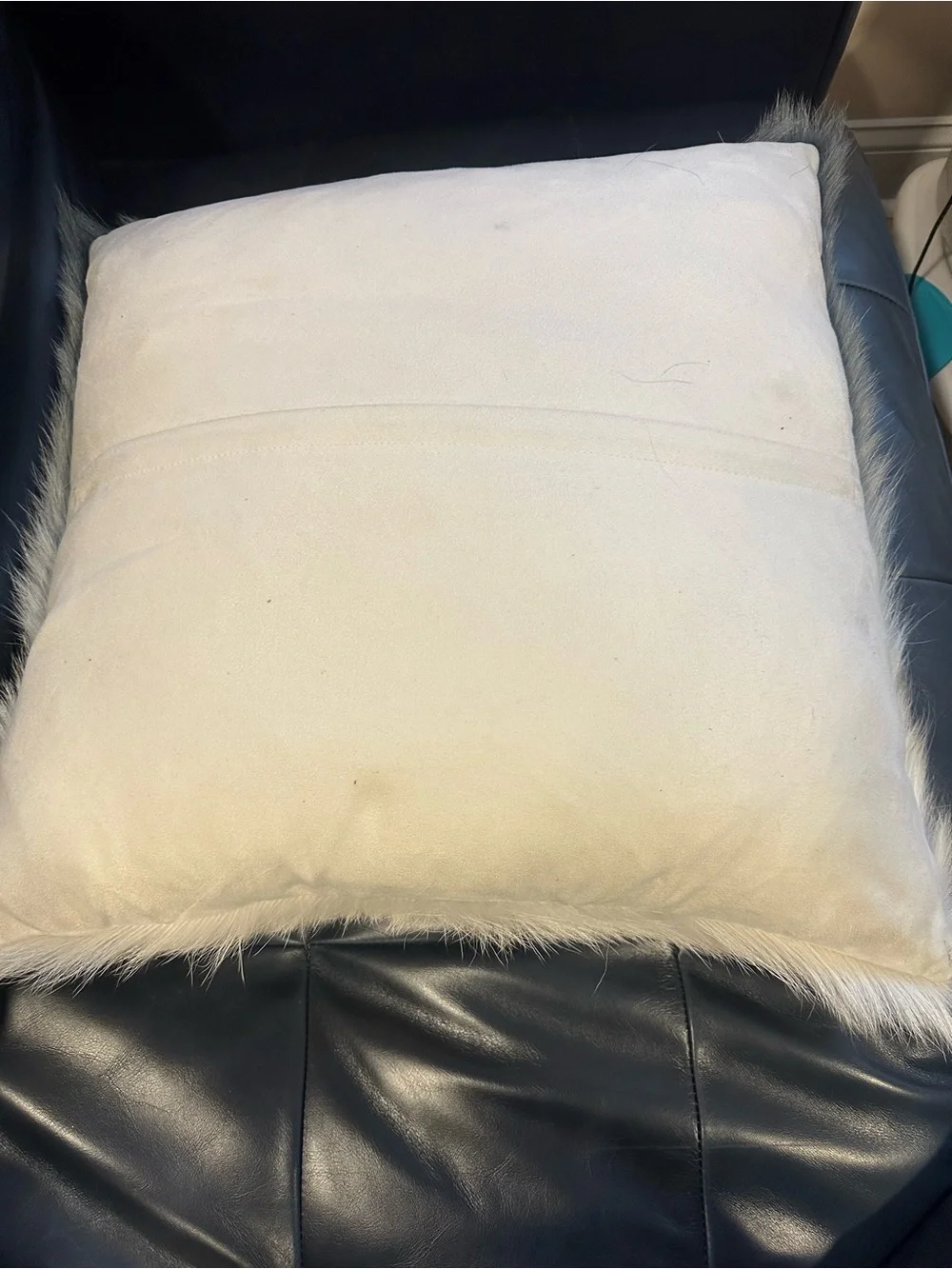 Goat hair ombré throw pillow